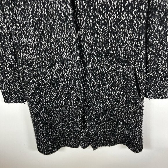 J.McLaughlin Sweater Women's Size XS Black White Marled Knit Long Cardigan Wool - Picture 5 of 12